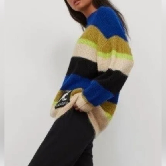 Kangol for H&M Cosy Oversized Striped Sweater - Picture 2 of 7